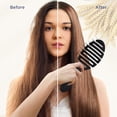 thumbnail image 3 of Cepillo de pelo curvo con ventilación, cepillo desenredante con cerdas de nailon, separa el cabello y elimina los enredos, 3 of 5
