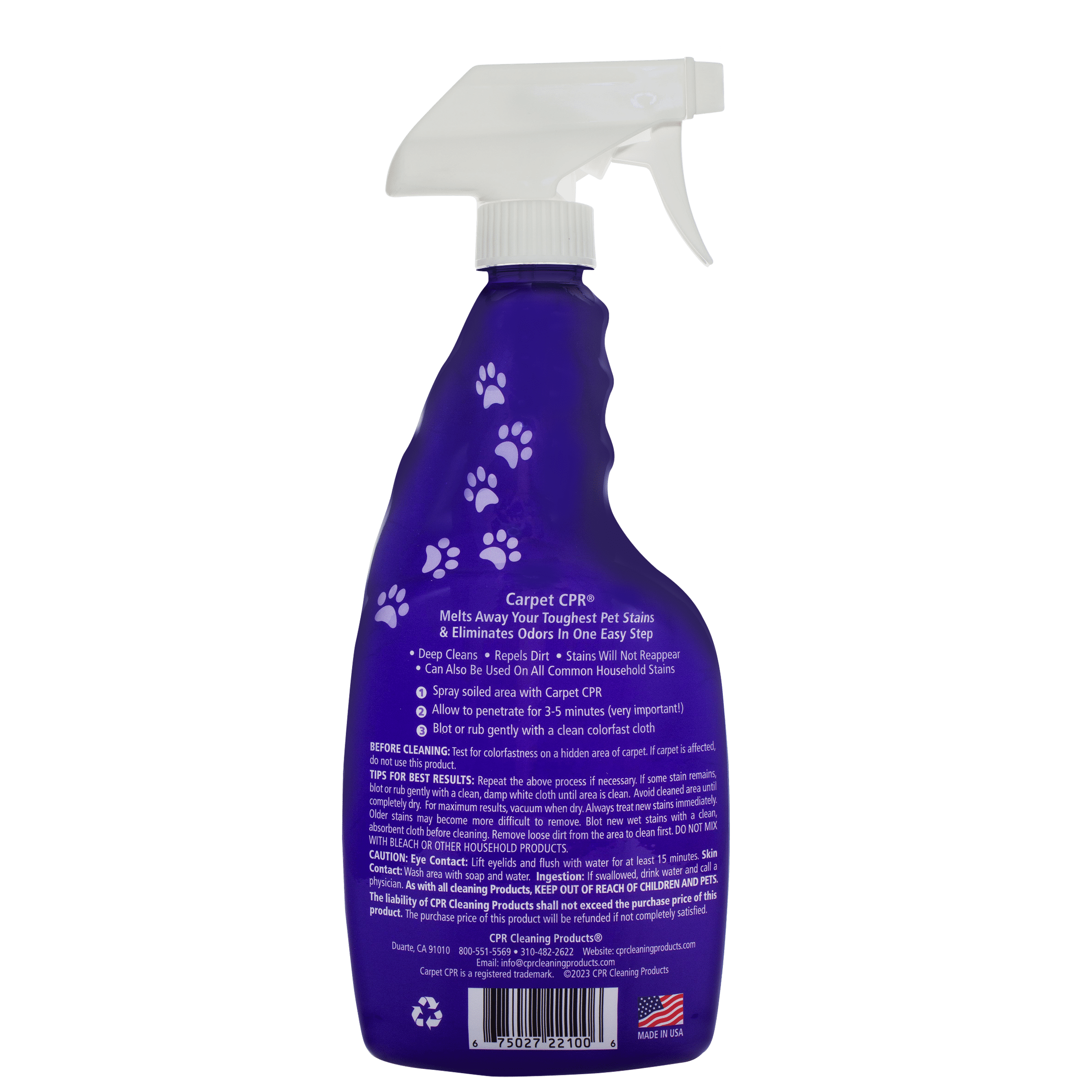 (3 pack) Carpet CPR Pet Stain & Odor Remover, 24oz