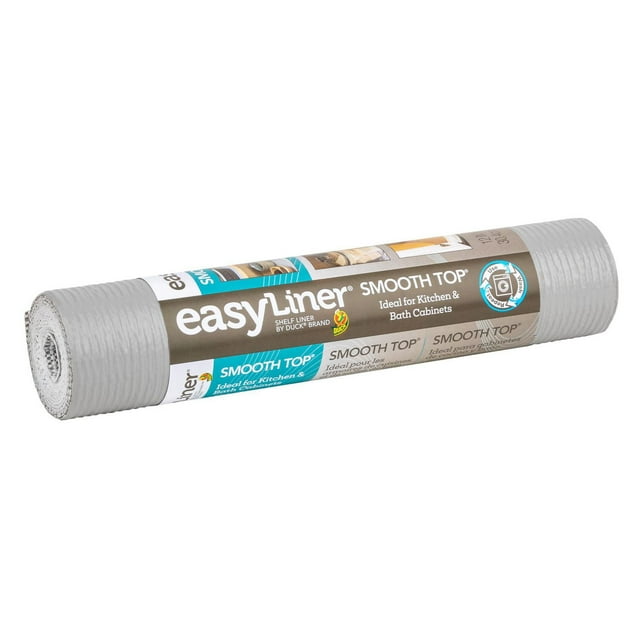 Smooth Top EasyLiner Brand Shelf Liner, Gray, 12 in. x 10 ft.