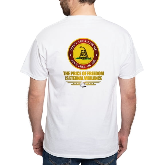 CafePress - (Dtom) The Price Of Freedom White T Shirt - Men's White Classic Cotton T-Shirts