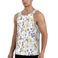 thumbnail image 2 of Balery Daisies Flowers Pattern Men's Workout Tank Top Gym Muscle Tee Fitness Bodybuilding Sleeveless T Shirt Quick Dry Fit Muscle Tank Top Slim-Fit Tank-X-Large, 2 of 7