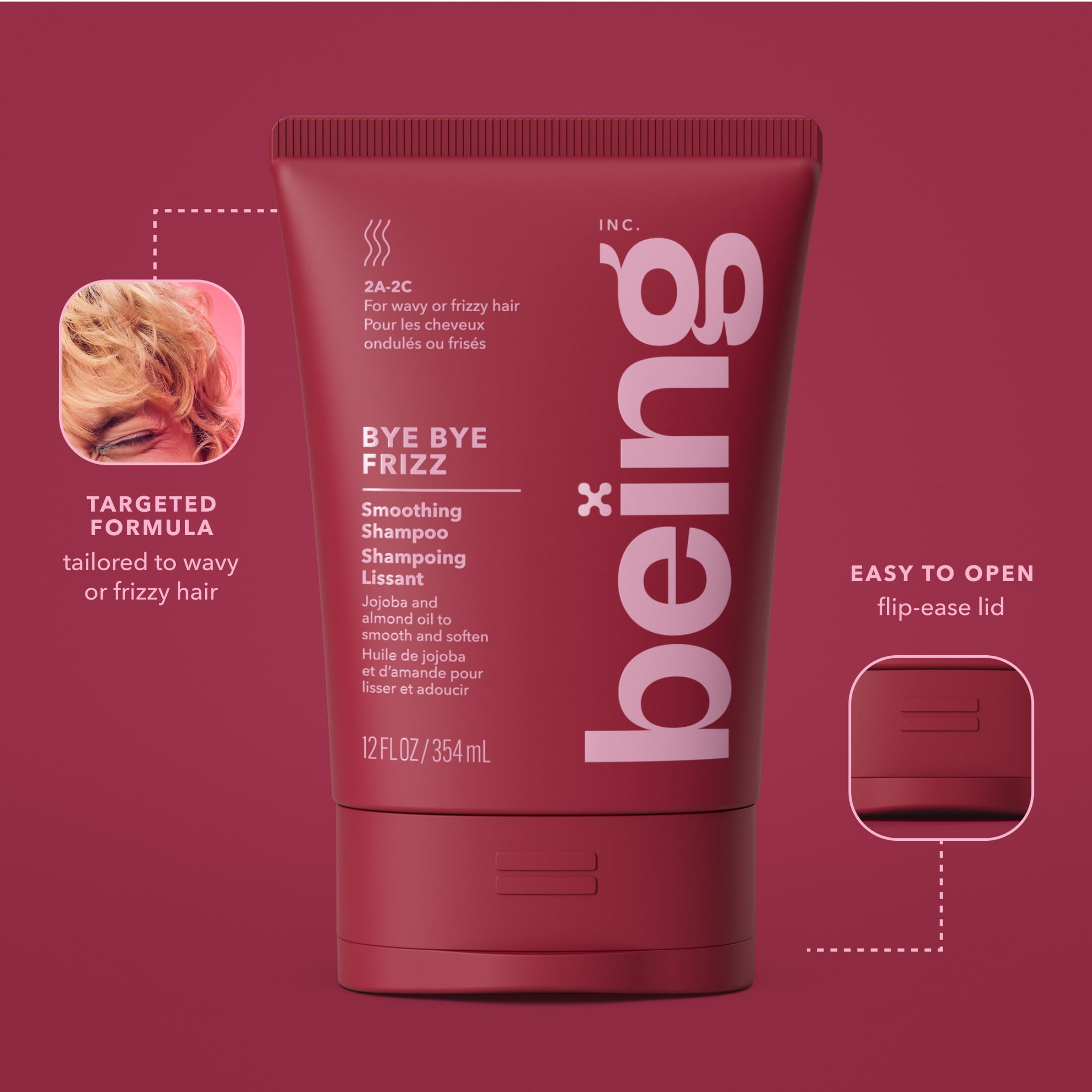 being GOODBYE FRIZZ Smoothing Shampoo with Jojoba and Almond Oil 354mL
