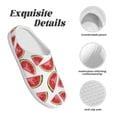 thumbnail image 5 of Wukai Hand Drawn Watermelon Print Women's Indoor Bedroom Slipper Slip On Shoes, Unisex House Shoes with Anti-Skid Sole for Men, Gift for Women Men-11, 5 of 7