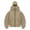 Beige, variant on Unisex Solid Color Zip Up Hoodie, Double Hood Design Windproof Fleece Lined Pullover with Pockets, Winter Warm Face Cover Sweatshirt for Outdoor Sports Streetwear Pink L