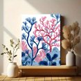 thumbnail image 6 of Blue Pink Coral Tree Canvas Print Home Hallway Wall Art, 6 of 8