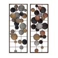 thumbnail image 5 of DecMode Multi Colored Metal Overlapping Round Cutouts Geometric Wall Decor (2 Count), 5 of 7
