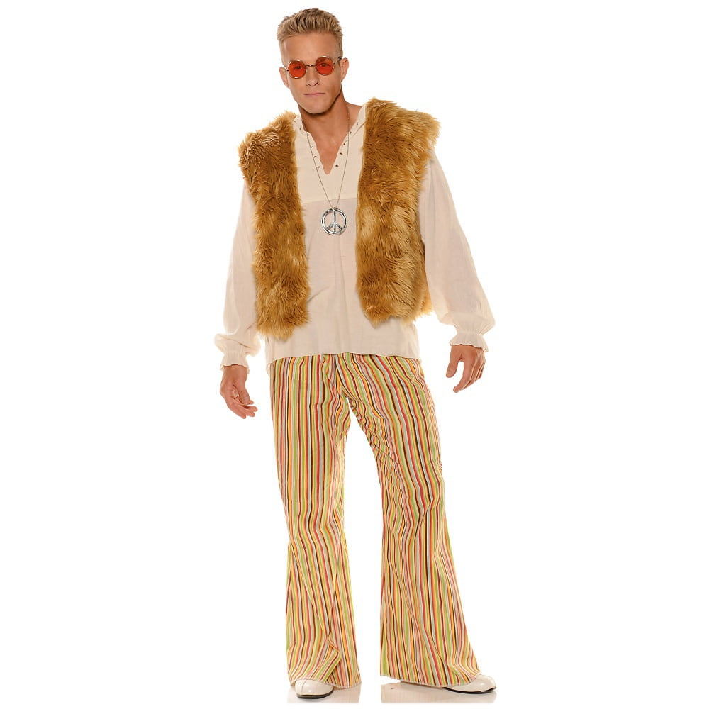 Fur Hippie Vest Adult Costume - One 