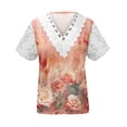 thumbnail image 4 of Fewfanhot Womens Tops Short Sleeve Summer V Neck Shirts Work Blouses Business Outfits Fashion Clothing, 4 of 5