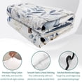 thumbnail image 2 of 3 Pieces Queen Quilt Set,Thanksgiving Navy Pumpkin Soft Bedding Sets with 1 Quilt & 2 Pillow Shams,Eucalyptus Leaves on Farm Wood Summer Bedspread Lightweight Coverlet Comforter for All Season, 2 of 5
