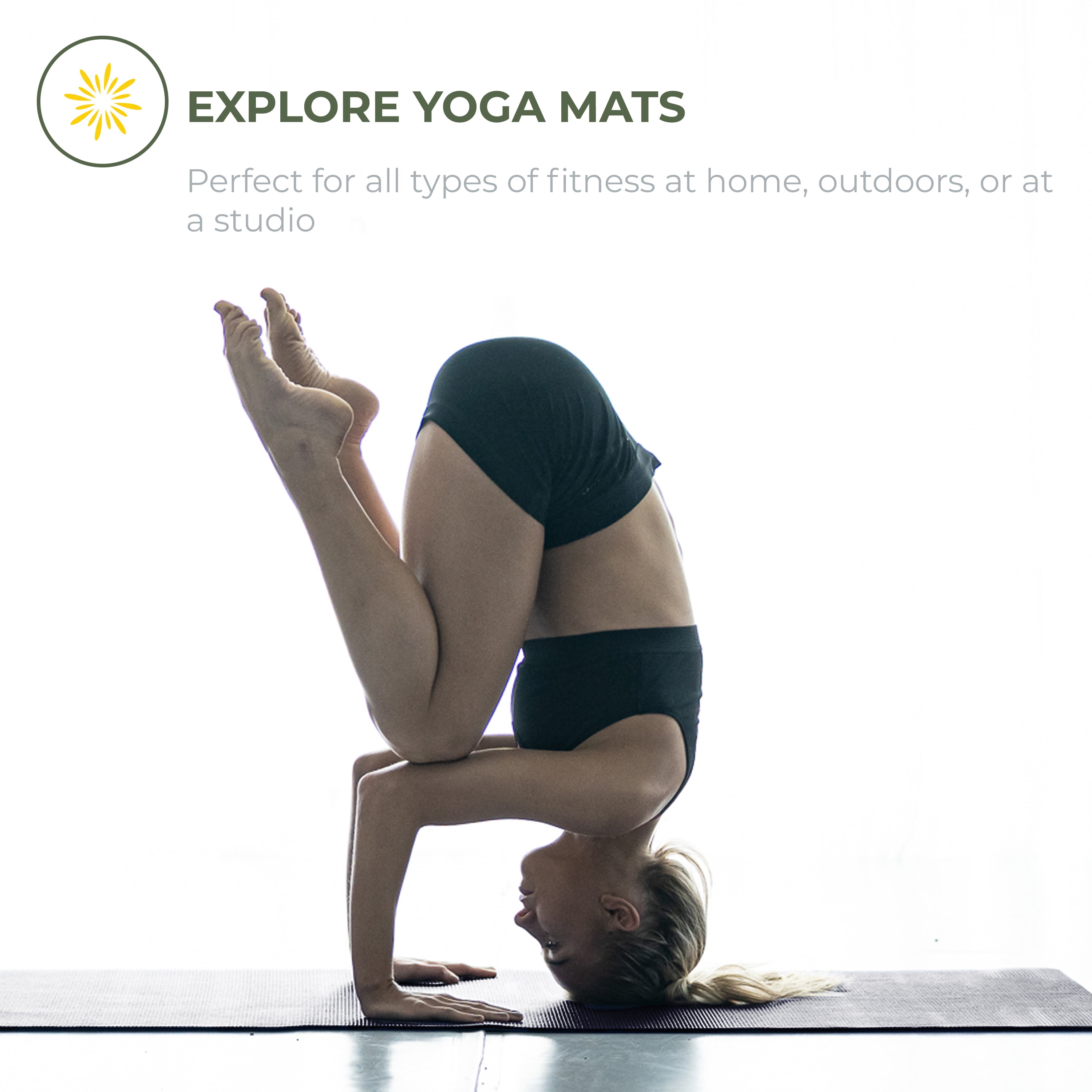 Sunshine Yoga Explore Bulk Yoga Mats, 10-Pack – 68" x 24", 4mm Thick, Non-Slip & Durable – Ideal for Studios, Schools & Gyms, Navy