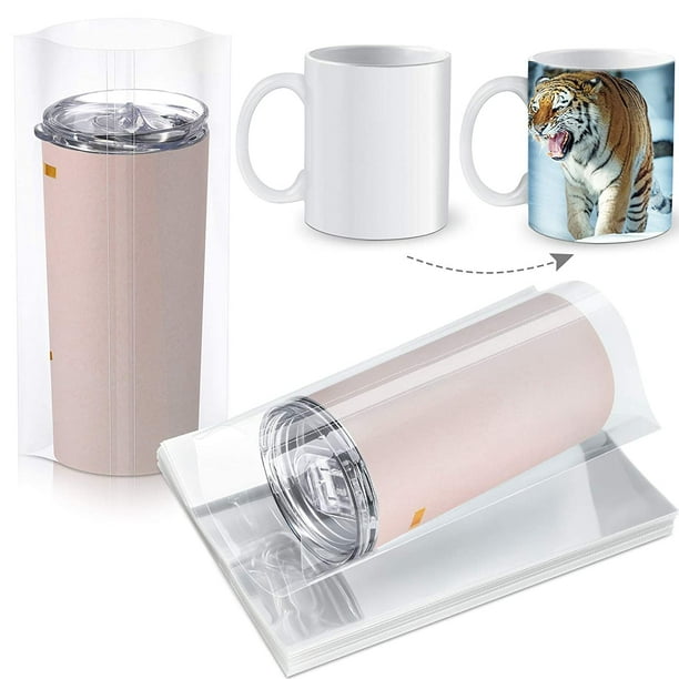 70 Pieces Sublimation Shrink Wrap Film Heat Transfer Shrink Film Shrink