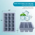 thumbnail image 3 of Silicone Ice Cube Trays with Lid Easy Release , Reusable and Stackable Ice Trays for Freezer for Cocktail, Whiskey, 3 of 6