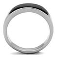 thumbnail image 3 of High polished (no plating) Stainless Steel Ring with Synthetic Onyx in Jet for Women Jet Stone Color Style TK2062J Size 12, 3 of 4