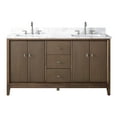 thumbnail image 2 of Vanity Art 60" Bathroom Vanity with Sinks and Engineered Marble Top, Freestanding Storage Cabinet with 2 Drawers, 2 Shelves and 1 Flip Down Tray, 2 of 8