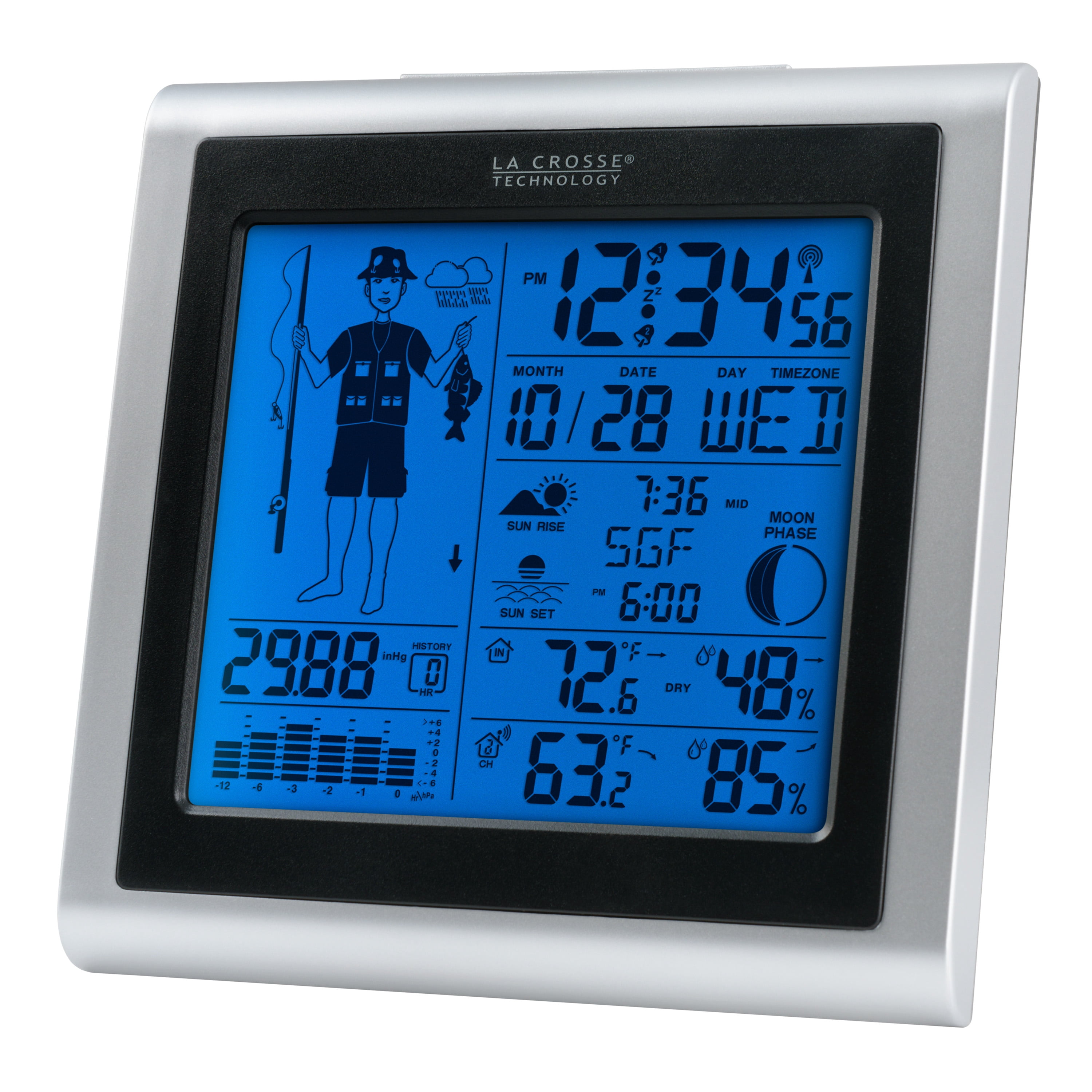 La Crosse Technology Digital Wireless Weather Station with Fisherman Icon, 308-1451