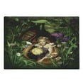 thumbnail image 1 of Cartoon Cutting Board, Female Elf Sitting with Lantern in Cocoon Mysterious Greenery Nighttime, Decorative Tempered Glass Cutting and Serving Board, Large Size, Green Brown, by Ambesonne, 1 of 1