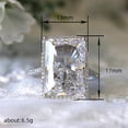 thumbnail image 5 of Inlaid Zircon Geometric Rectangular Ring Copper White Gold Plated For Women Dainty Elegant Everyday Jewelry Gift, 5 of 5