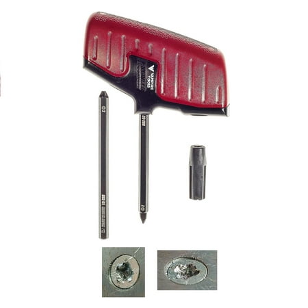 

VAMPLIERS VT-RSE-60 Double Bit Screw Extractor 2-in-1 Bit Set by Vampire Tools with Warranty Screw Removal Tool Made In Japan