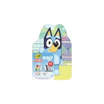 Crayola Bluey Art Kit for Kids (45pcs), Coloring Book and Stickers, Travel Activity Set, Bluey Toys & Gifts for Kids