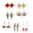 thumbnail image 2 of OATIPHO Elegant Christmas Themed Earrings Bell Tassel Design Assorted Colors 4Pcs, 2 of 8