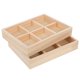thumbnail image 2 of GOOHOCHY 2 bandejas rústicas de madera para joyería, aperitivos, bandejas pequeñas para servir, bandeja de madera multiusos para aperitivos, verduras, salsas, fiestas y uso diario., 2 of 8