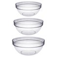 thumbnail image 1 of 3Pcs Fruit Bowls Household Salad Bowls Multipurpose Tableware (Transparent), 1 of 3