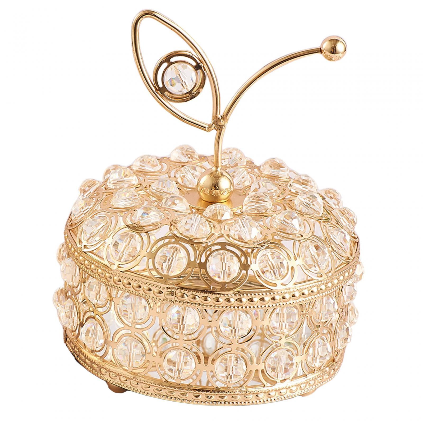 Axioma Crystal Jewelry Box Keepsake Box Organizer Storage Case Necklace Earrings Holder 12cmx15.5cm