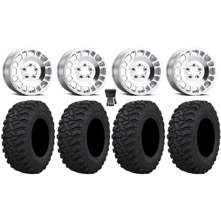 Method 412 15×6 Wheels Raw (5+1) 33 Trekker Tires Polaris RZR Turbo R & Pro R Ranger 1500 Xpedition