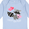 thumbnail image 4 of Inktastic Stealin' Your Heart Cute Raccoon Boys or Girls Long Sleeve Baby Bodysuit, 4 of 5