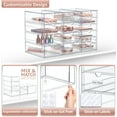 thumbnail image 7 of Sorbus 3-Piece Acrylic Makeup Organizer, 14 Drawer Stackable Storage Bins, Clear, 7 of 7