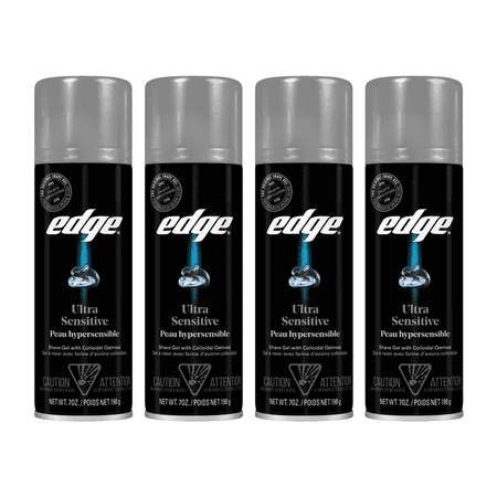 Edge Shave Gel, Fragrance Free, Ultra Sensitive 7 oz (Pack of 4)