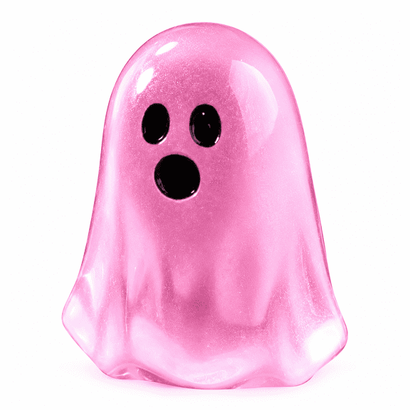 RAIRSKY Pink Ghost Decor Cute Ghost Decor Halloween Ghost Decor Pink Halloween Decor Small Spooky Accent for Desktop Shelf Home Party 1 Pack
