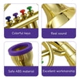 thumbnail image 2 of Kids' Musical Plaything: Gold ABS Simulation French Horn with Four-Note Function, Child-Friendly Environmental Material, Includes 1 Toy Instrument in 25x38.5x10.5cm Package (Optional Silver Color, 2 of 6