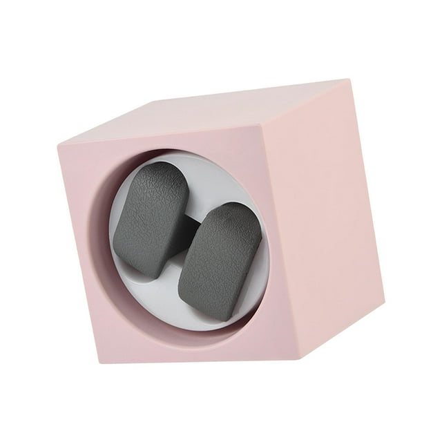 KLKCMS Double Watch Rotator Watch Winder Powered by USB Cable Watch Winding Machine Pink