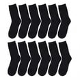 thumbnail image 5 of Glory Max Women's Assorted Colors Black Solid Cotton Crew Socks Size 9-11 6 Pairs, 5 of 5