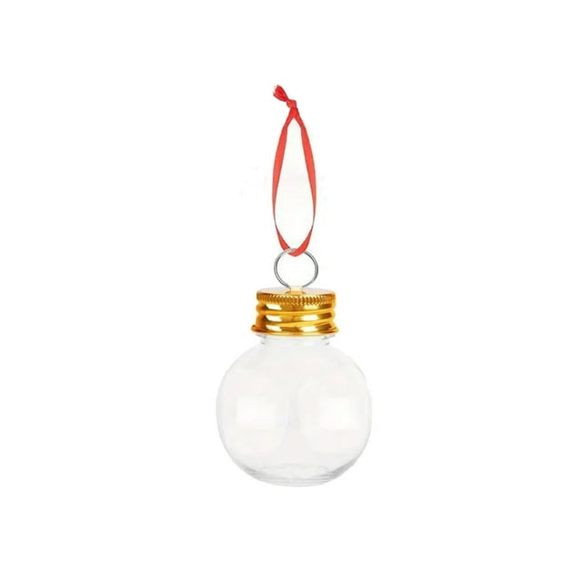 50ml Plastic Ball Bottle With Lid Thickened Milk Tea Cold Drink Christmas Decorative Bottle