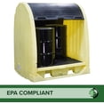 thumbnail image 4 of Enpac 55 Gallon 4-Drum Hardcover Spill Pallet Storage Shed, 6,000 Lb Load Capacity, 66 Gal. Spill Capacity, 65"x 58"x 69",OSHA/EPA Compliant, 4 of 9