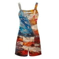 thumbnail image 4 of QATAINLAV Womens Jumpsuit American Flag Patriotic Onesie Shorts with Pocket Linen Summer Sleeveless Rompers 4th of July Outfits Blue XXL Ofertas de Hoy en Liquidación, 4 of 6