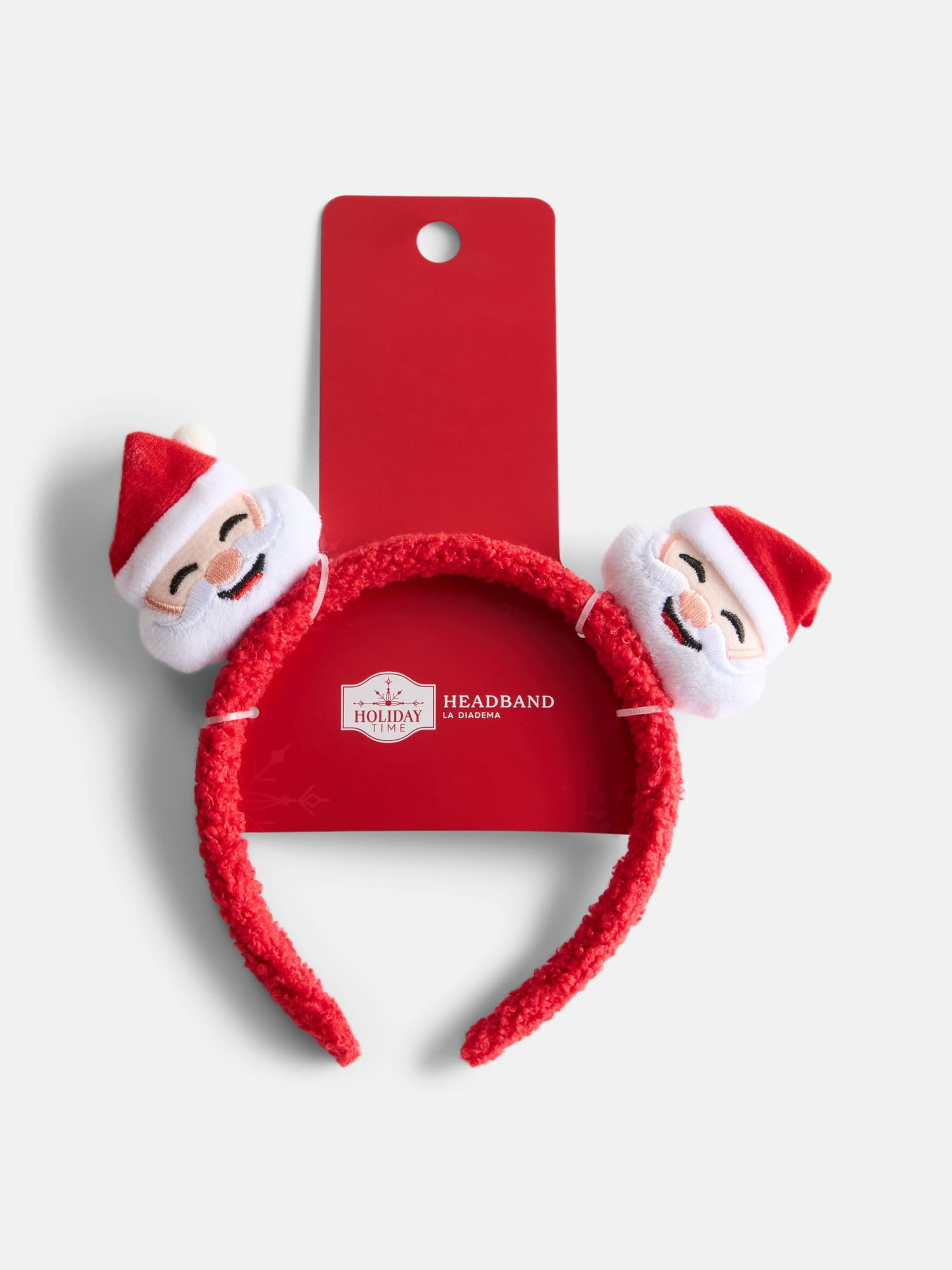Holiday Time Women's Faux Fur Santa Headband, Red