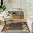 thumbnail image 3 of Nourison Horizon Indoor/Outdoor 6' x 9' Charcoal Modern Rug, 3 of 9