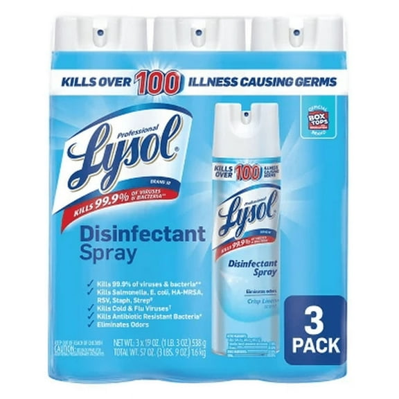 Lysol Disinfectant Spray, Crisp Linen Scent (19 oz., 3 pk.)