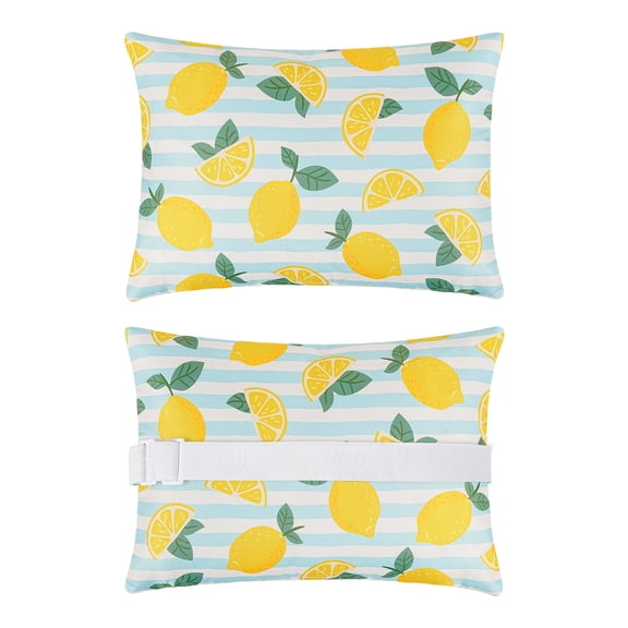 2PCS Weather Resistant Pillow for Patios Furniture Waterproof Lounge Chair Cushion with Insert for Indoor or Outdoor Use