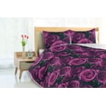 thumbnail image 3 of Ambesonne Blooming Roses Down Alternative Quilt Comforter, Boho Floral Neutral, Twin, Magenta Hot Pink Teal, 3 of 5