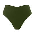 thumbnail image 4 of Sopiago Bikini Bottoms for Women Mid Rise Bathing Suit Bottom Full Coverage Swimsuit Bottoms for Women Basic Swim Briefs Green,L, 4 of 6