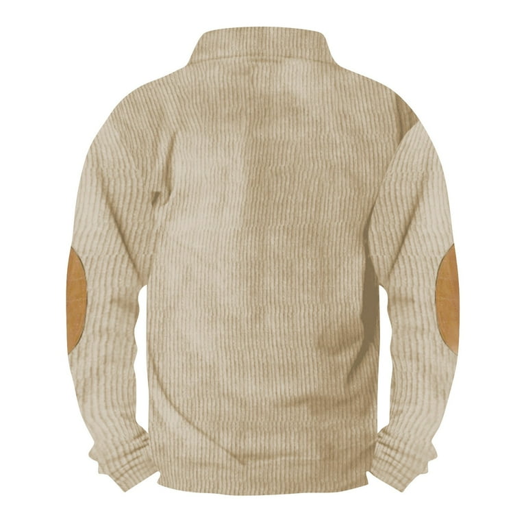 Beige Waffle Patch Vintage Pullover Beige Waffle Patch Vintage Pullover