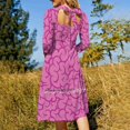 thumbnail image 2 of Pink Brains Pattern Square Neck Dress Sweet Summer Dress Women Elegant Halter Print Dress Zombie Gut Health Pattern Vector, 2 of 4