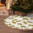 thumbnail image 5 of Sikiie Leopard Print Nativity Christmas Tree Skirt, Jesus Christian Winter Holiday Tree Mat Decoration(30-48IN)48", 5 of 6