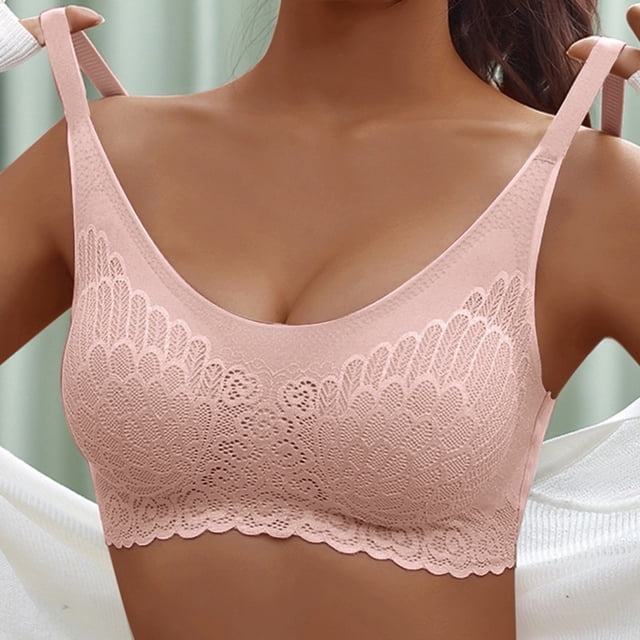 WILLBEST Brasier Maidenform Mujer Sujetador De Látex Para Dormir Sin Aros De Acero Para Mujer, Sin Marcas En La Espalda Y Con Barra En Forma De Corazón.