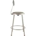 thumbnail image 4 of NPS 6400 Series 24" Modern Vinyl Padded Steel Metal Heavy Duty Stool in Gray, 4 of 5