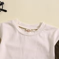 thumbnail image 5 of Kaprioy Toddler Boys Clothes Baby Boy Outfit Sets Kids Waffle Color Block Raglan Sleeve Tee & Solid Shorts Set,2-Piece Summer Kids Boys Outfit Sets, 5 of 7